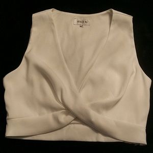 NWOT Space 46 off white crop top lined